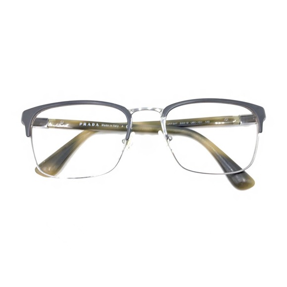 Prada VPR 54T U6C-1O1 Matte Black Silver Eyeglasses Frames 53-19 140 Italy - Picture 12 of 12